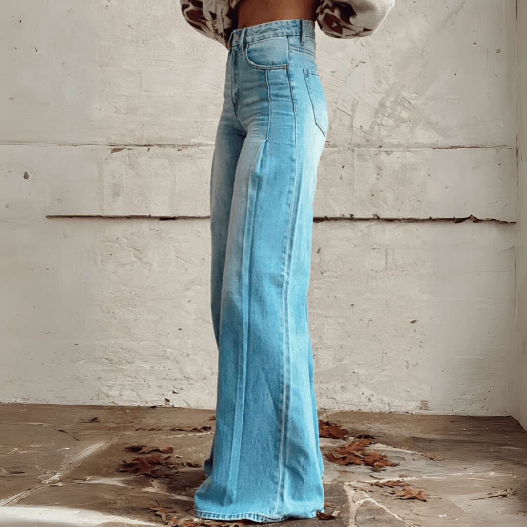 Simone™ - Bredbenede Jeans