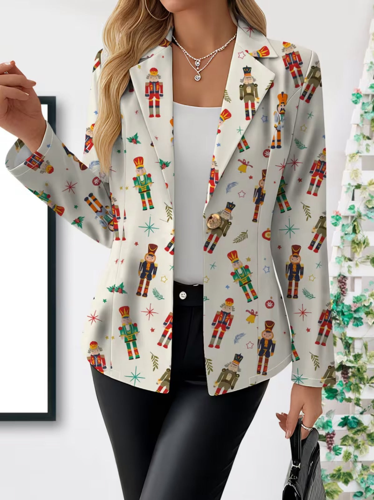 Freja | Blazer med festligt print