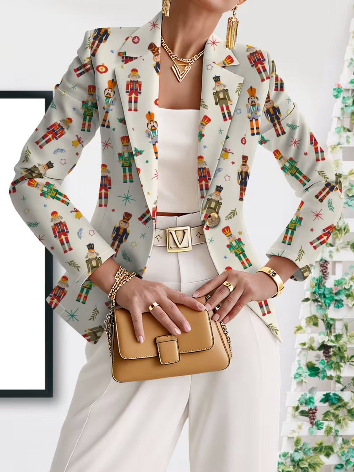 Freja | Blazer med festligt print