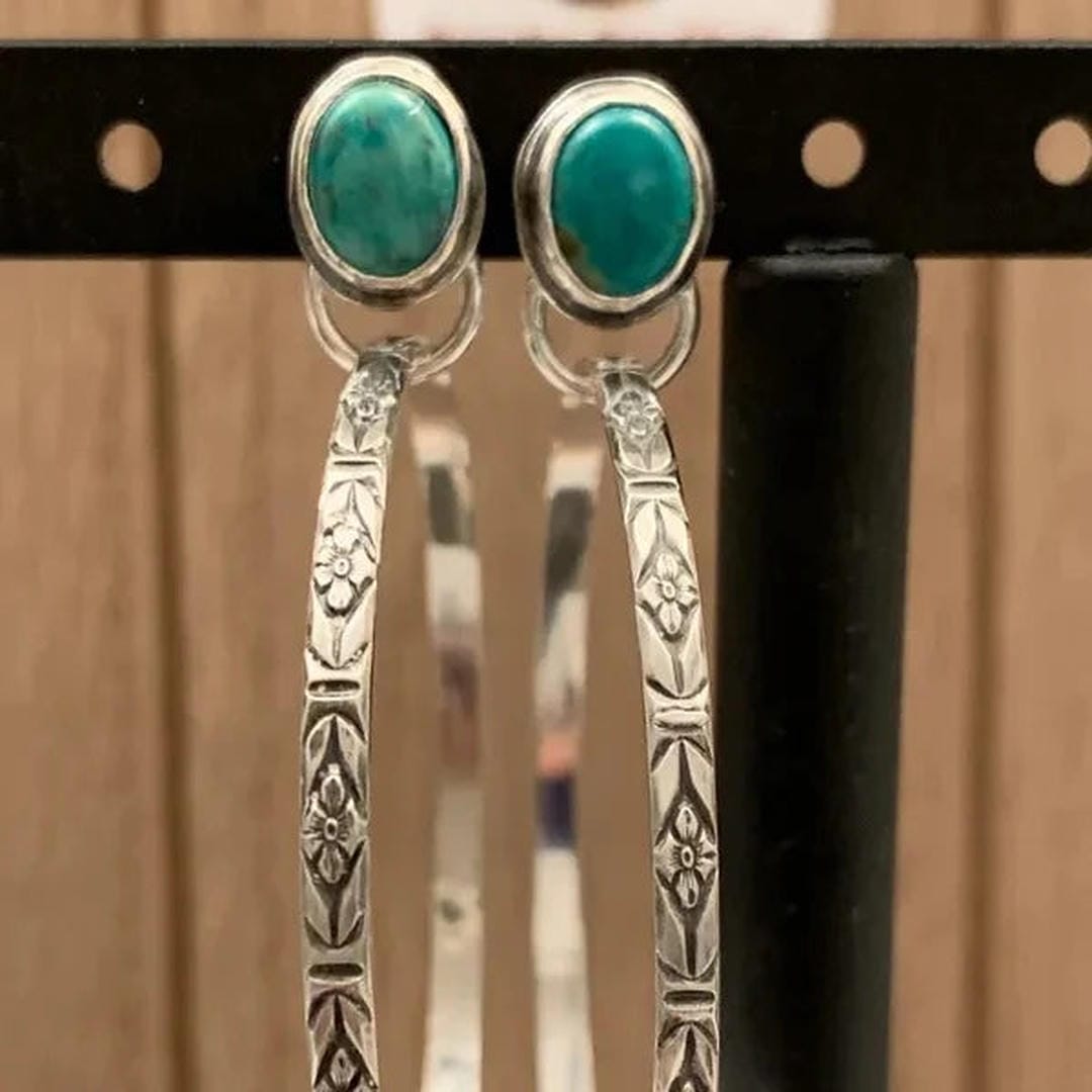 Vintage onyx boho chic øreringe