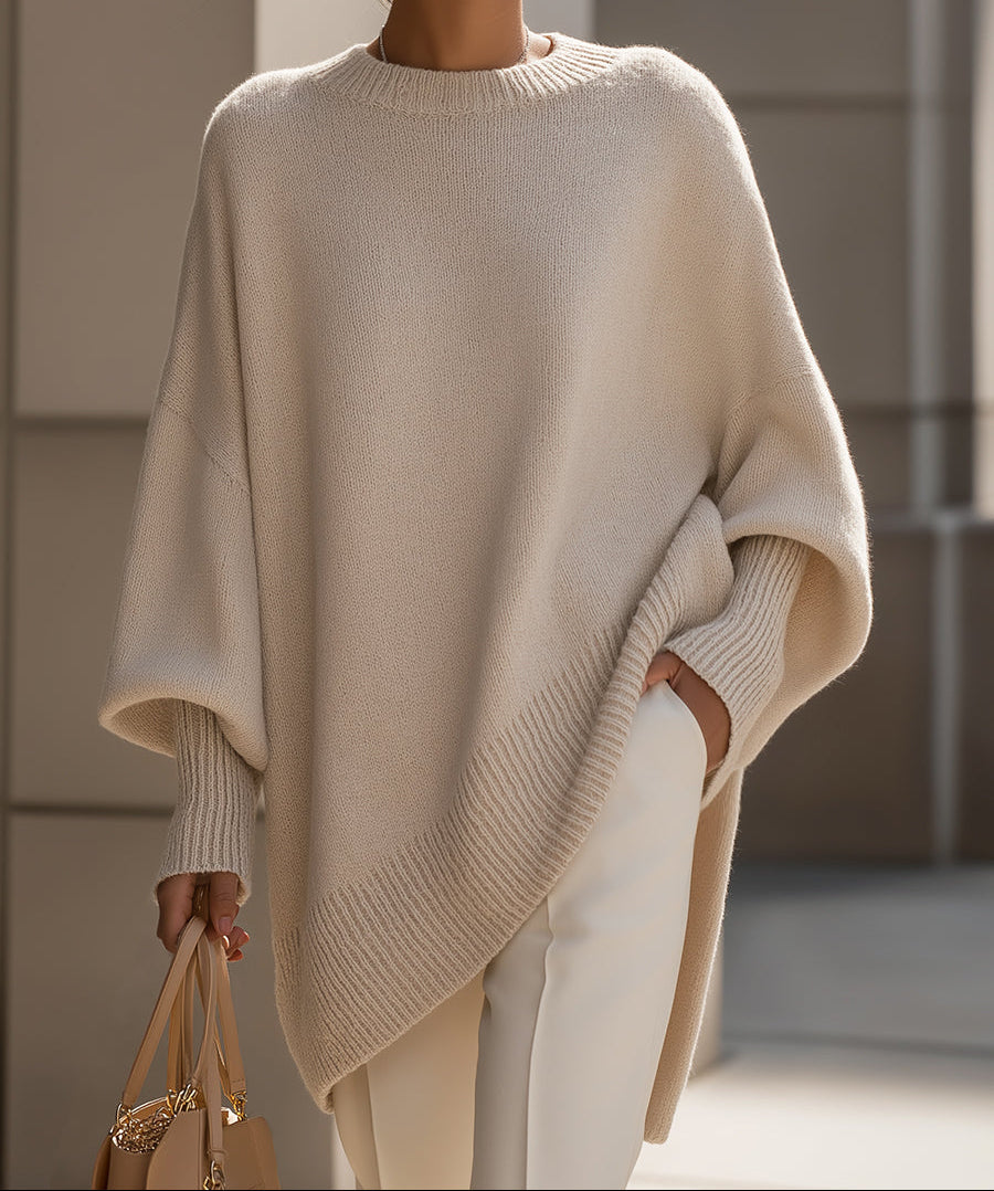 Jennifer | Oversized striktrøje med bred hals
