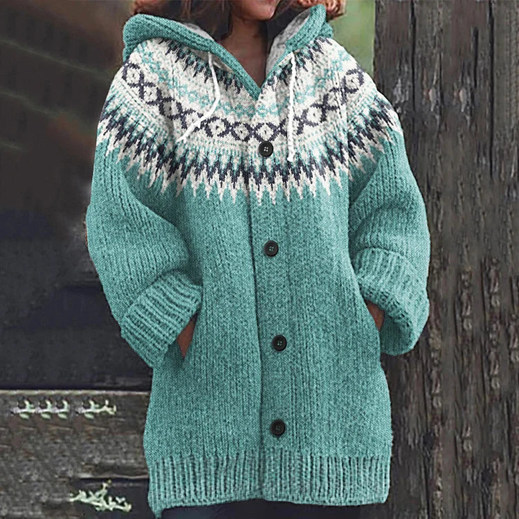 Aya | Blød varm cardigan med ribkanter