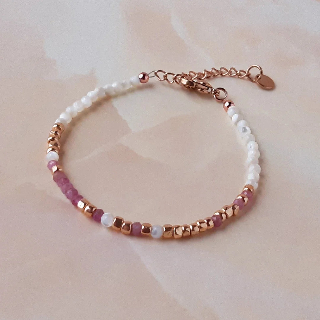 Pink Turmalin Armbånd – Støt Brystkræftsagen [KØB 1, FÅ 1 GRATIS]