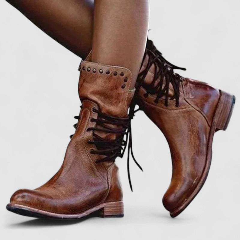 Rachel | Vintage western-støvletter med snøre