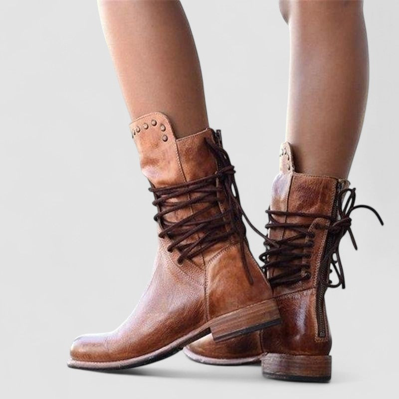Rachel | Vintage western-støvletter med snøre