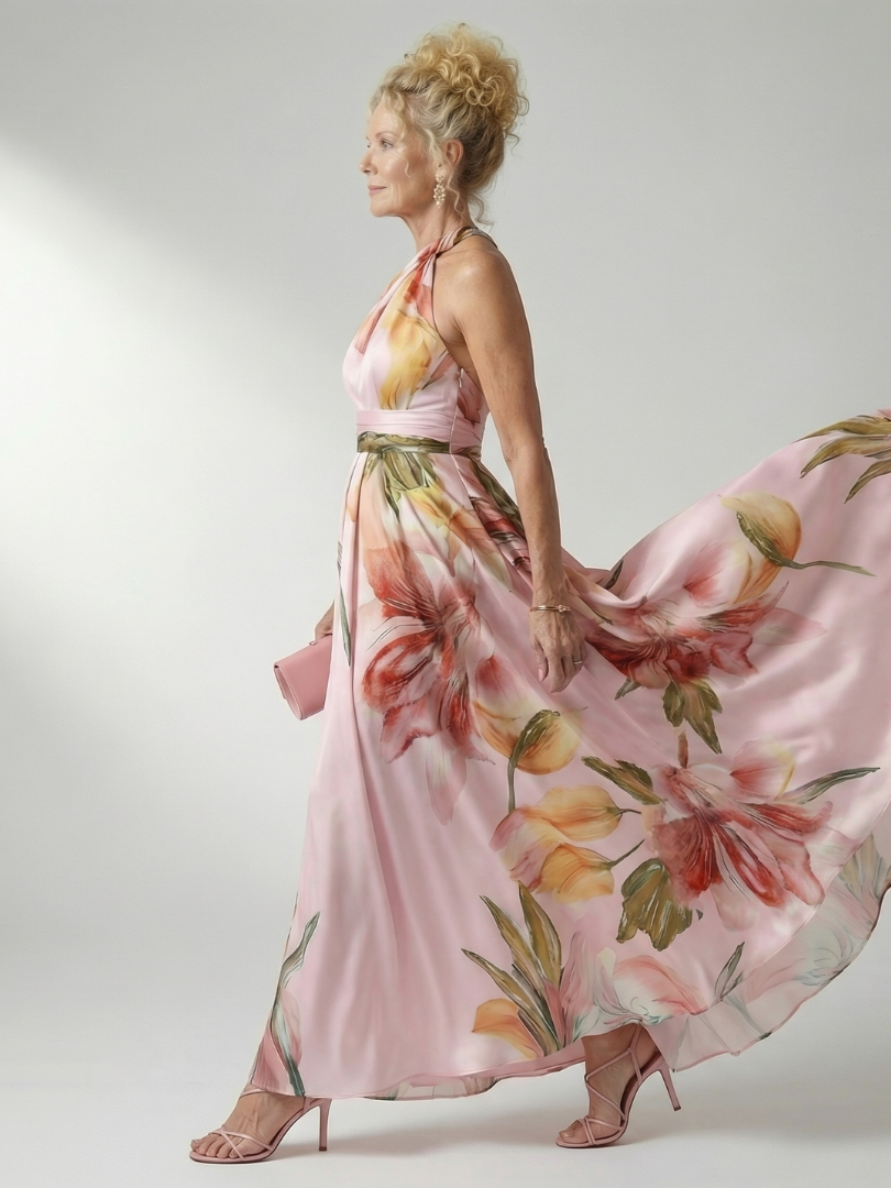 Amiel | Let blomstret maxikjole