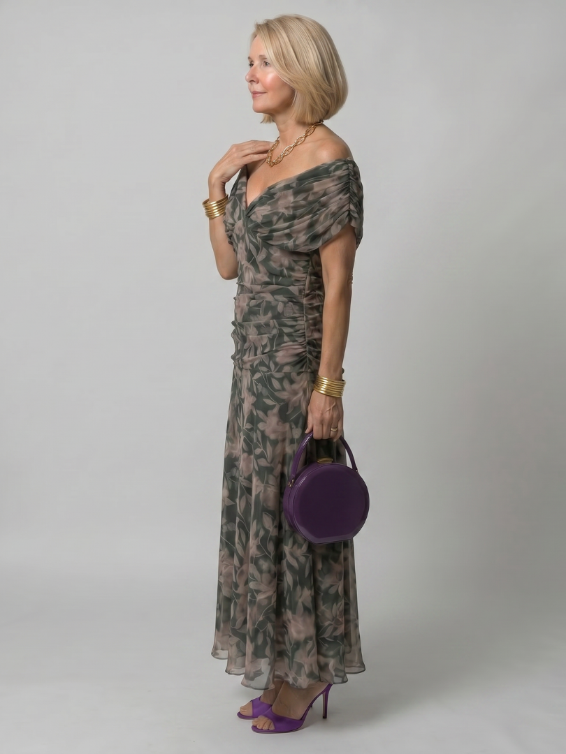 Calen | Luftig off-shoulder midikjole