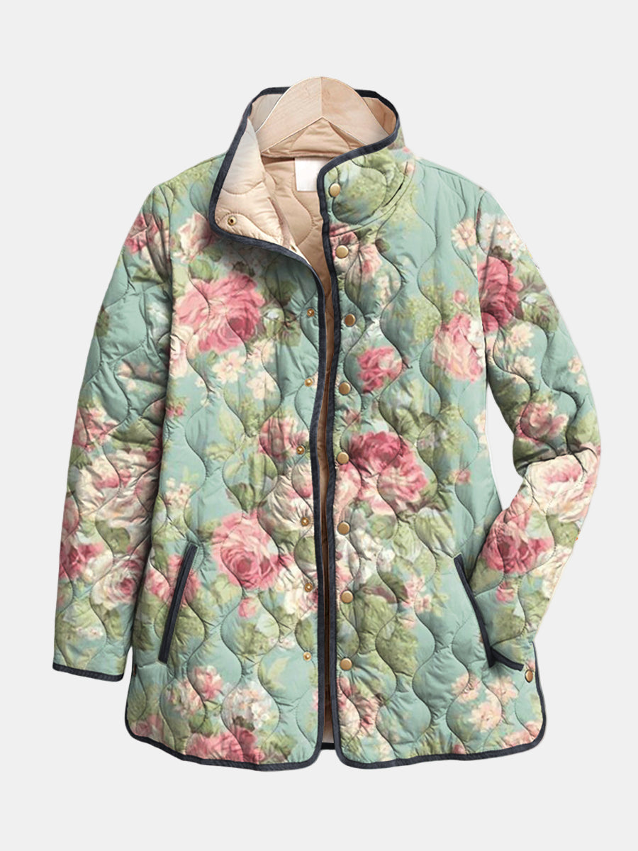 Ingrid | Quiltet jakke med vintage roser