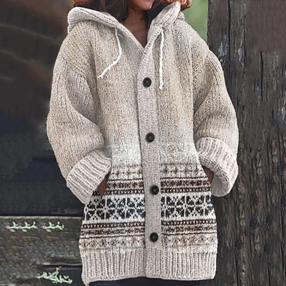 Barbara | Blød varm cardigan med ribkanter