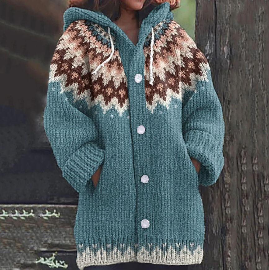 Iris | Blød varm cardigan med ribkanter