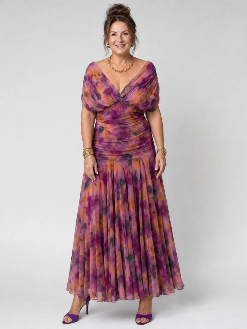 Calen | Luftig off-shoulder midikjole