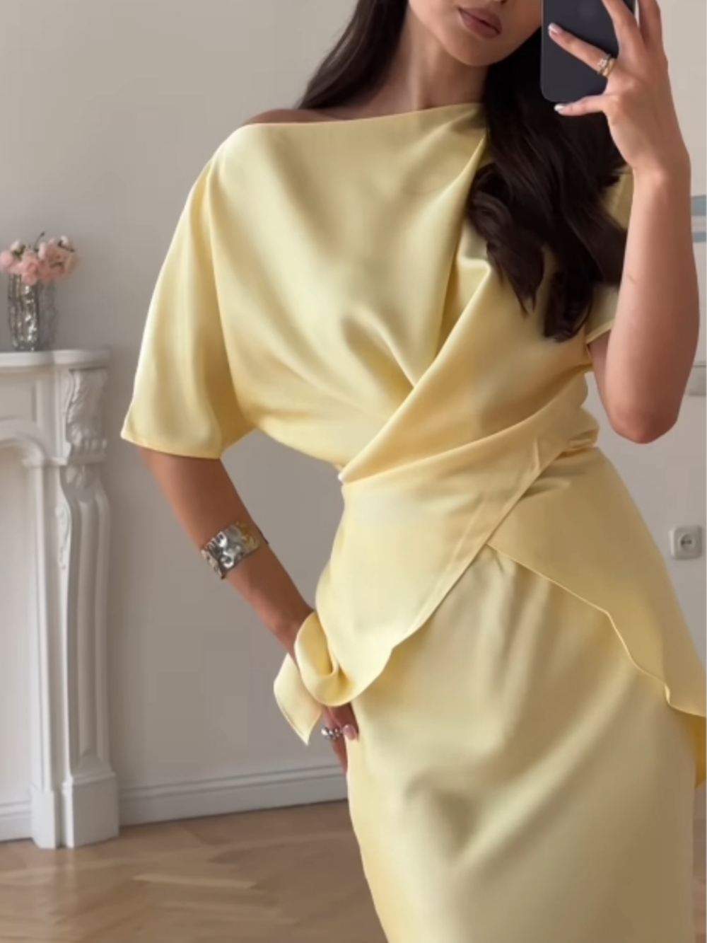 Astrid | Sæt med top og nederdel med off-shoulder