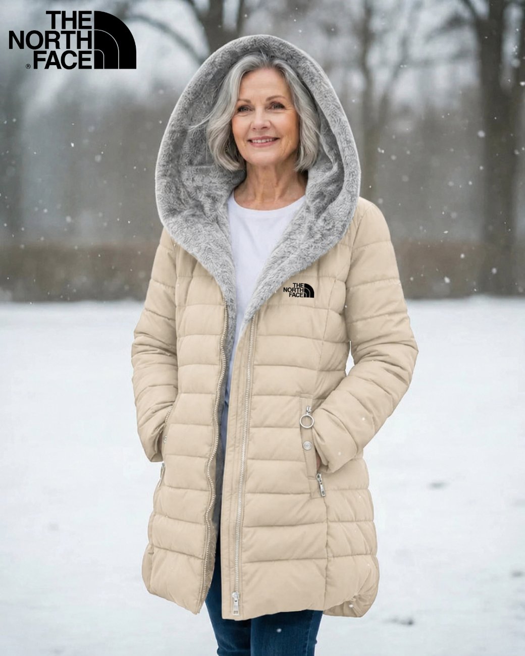 TNF  Fleece Lined Quilted Coat - CLEARANCE SALE.
