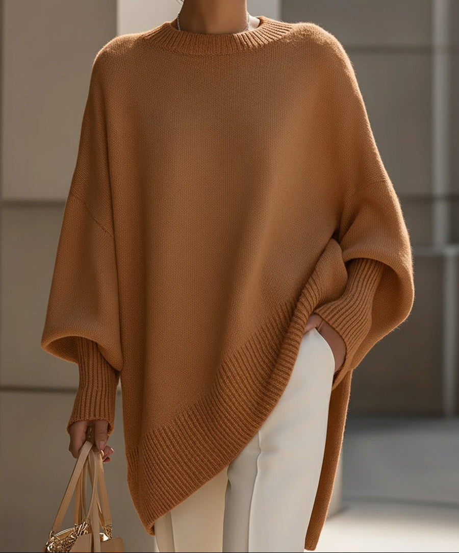 Jennifer | Oversized striktrøje med bred hals