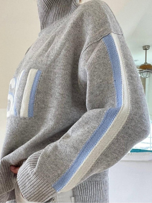 Viola | Varm rollkravebluse med ski-inspireret look