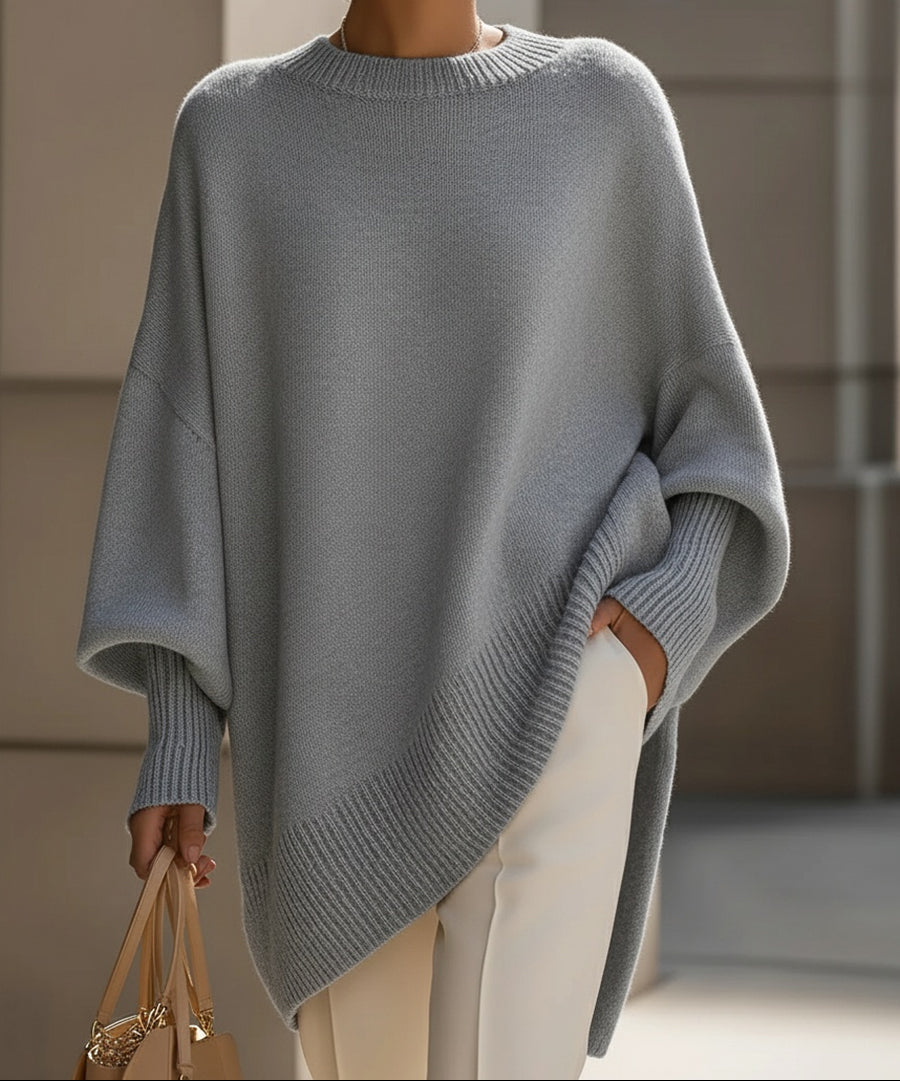 Jennifer | Oversized striktrøje med bred hals
