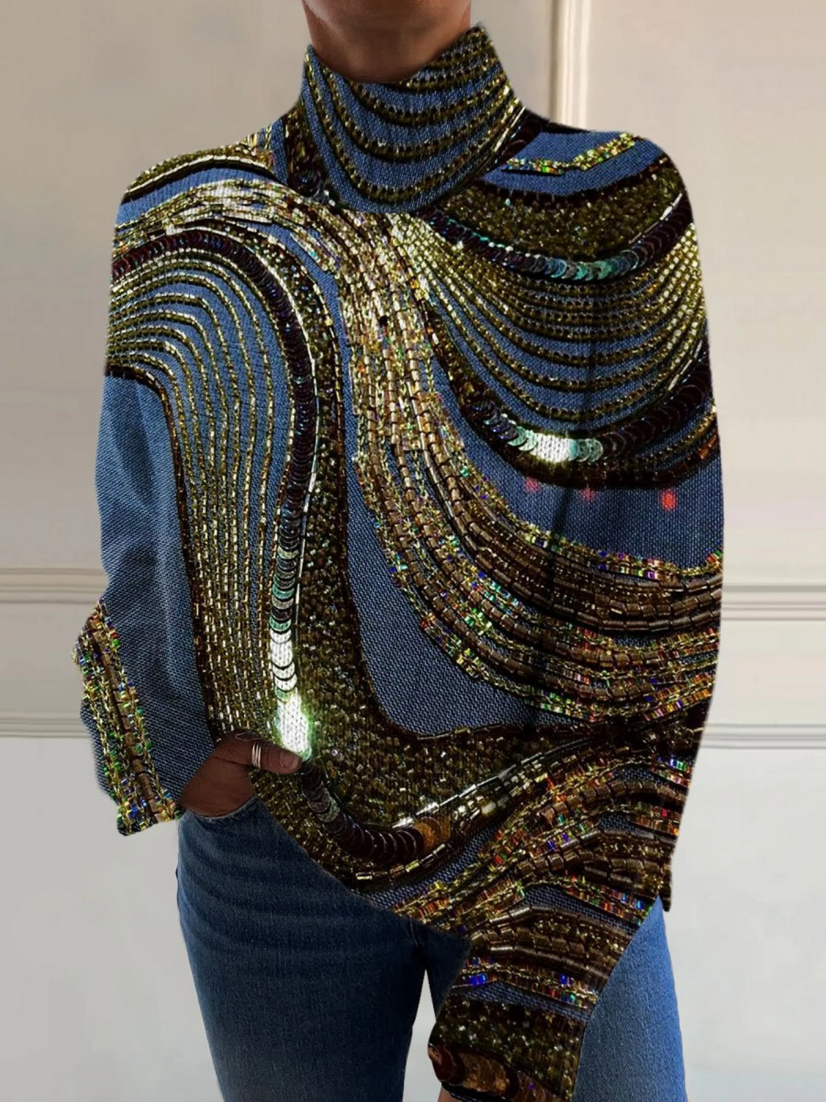 Frida | Varm rollkravebluse