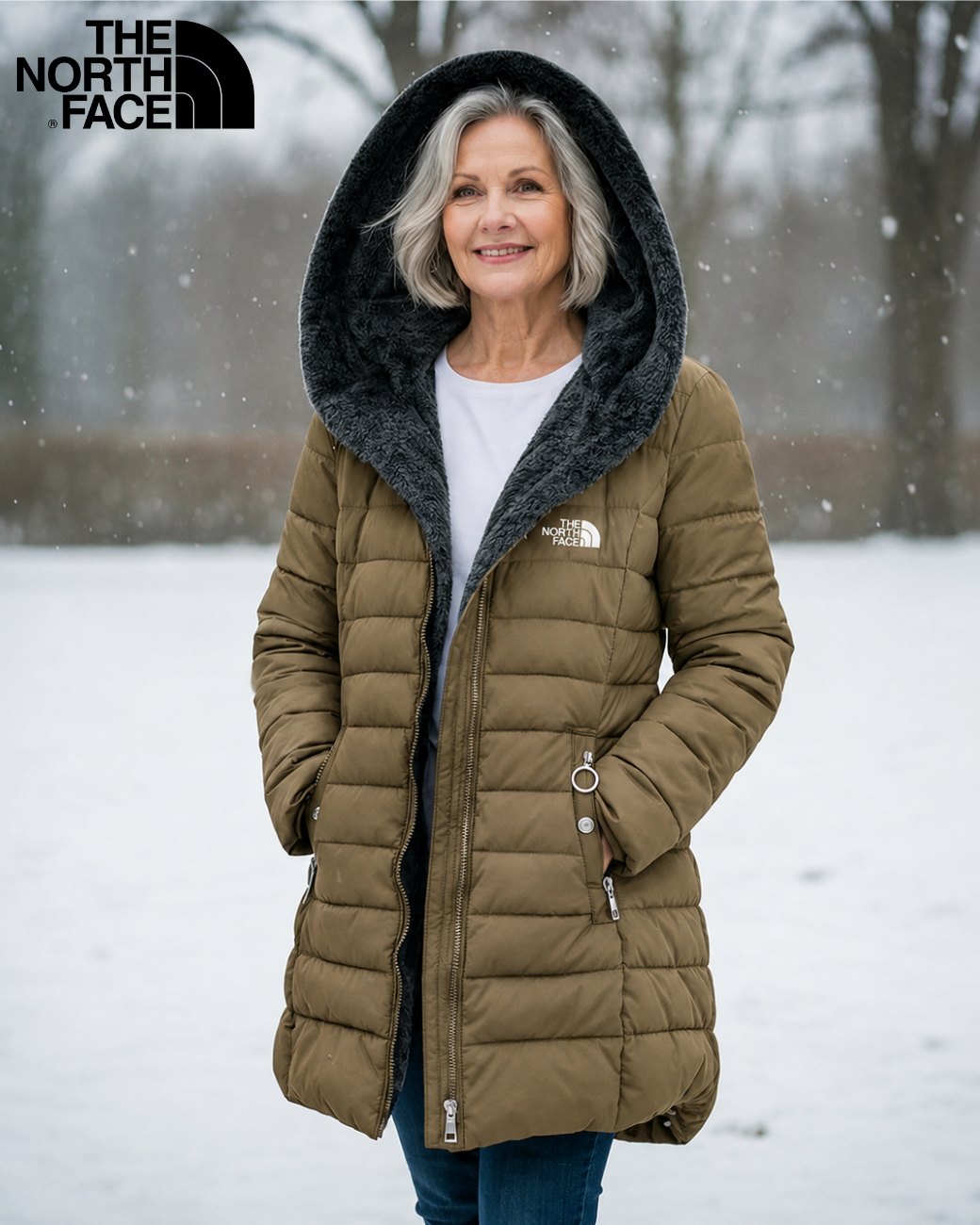 TNF  Fleece Lined Quilted Coat - CLEARANCE SALE.