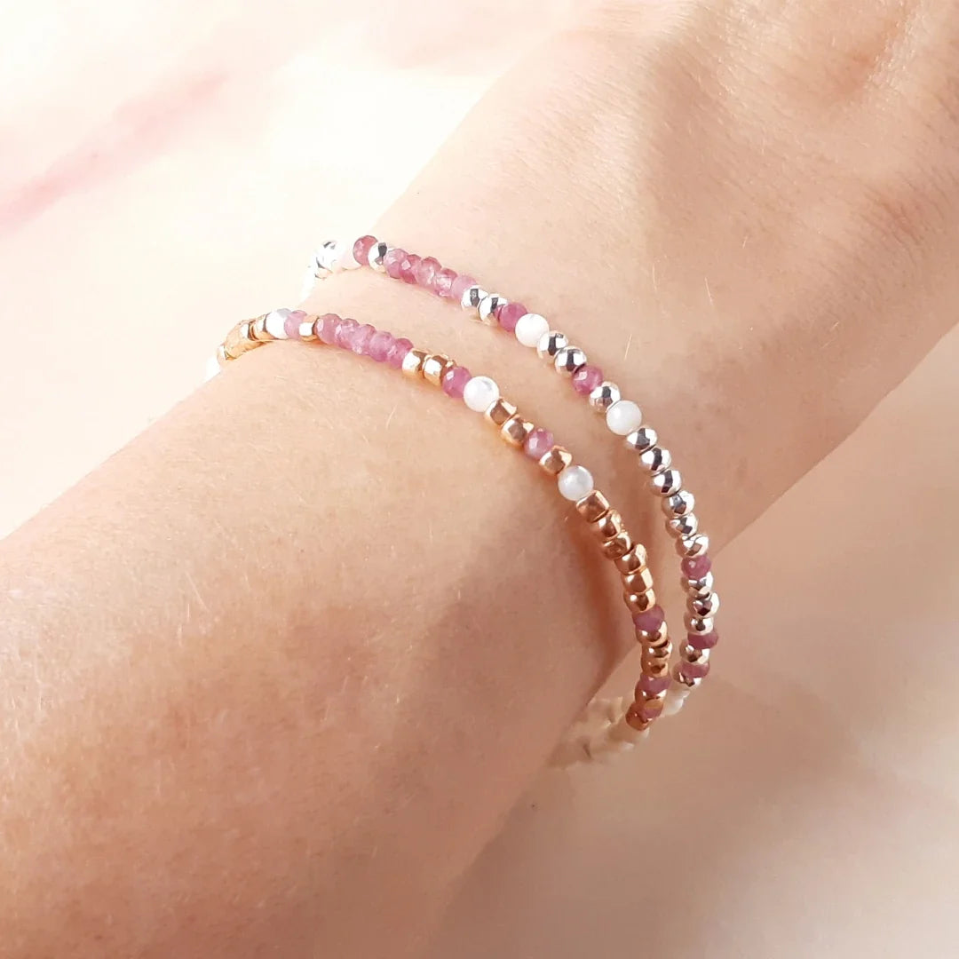 Pink Turmalin Armbånd – Støt Brystkræftsagen [KØB 1, FÅ 1 GRATIS]