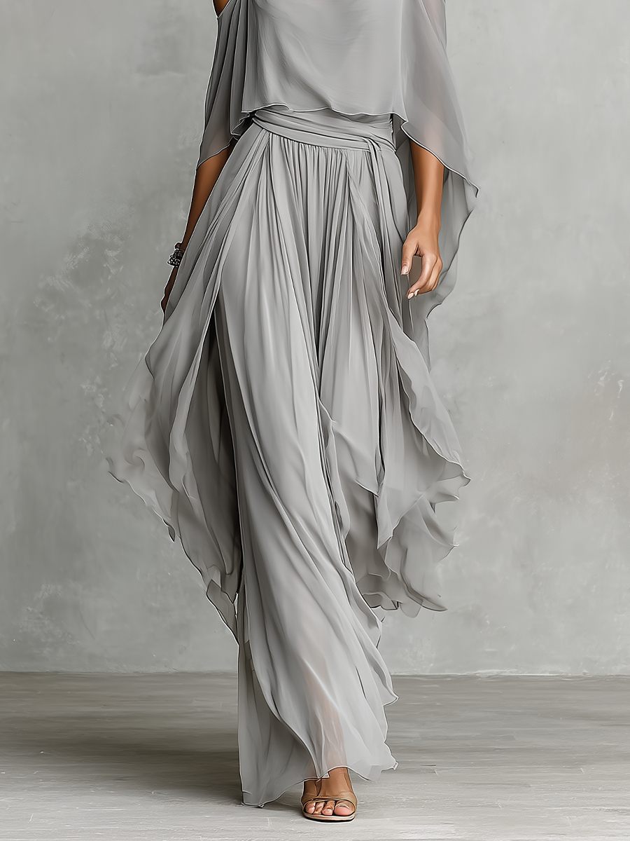 Agnes | chiffon top- og buksesæt