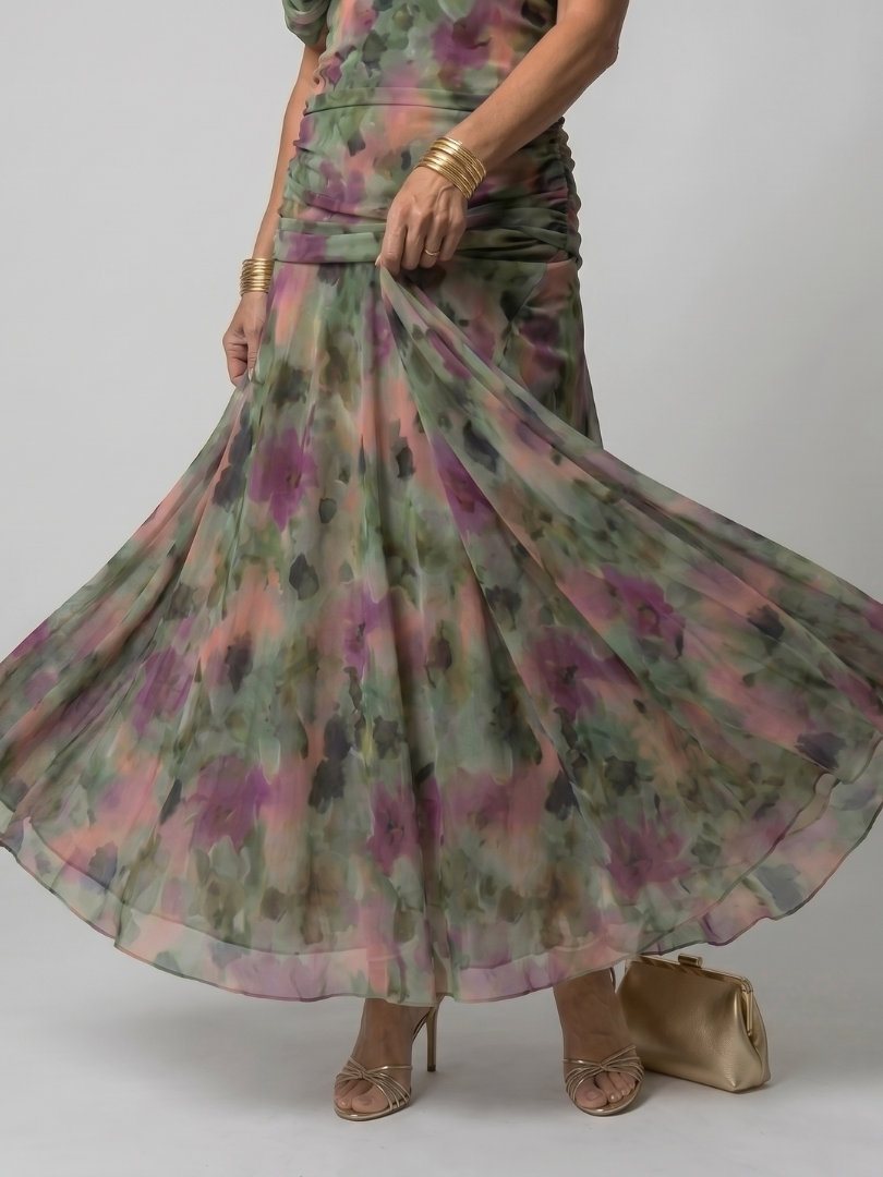 Calen | Luftig off-shoulder midikjole