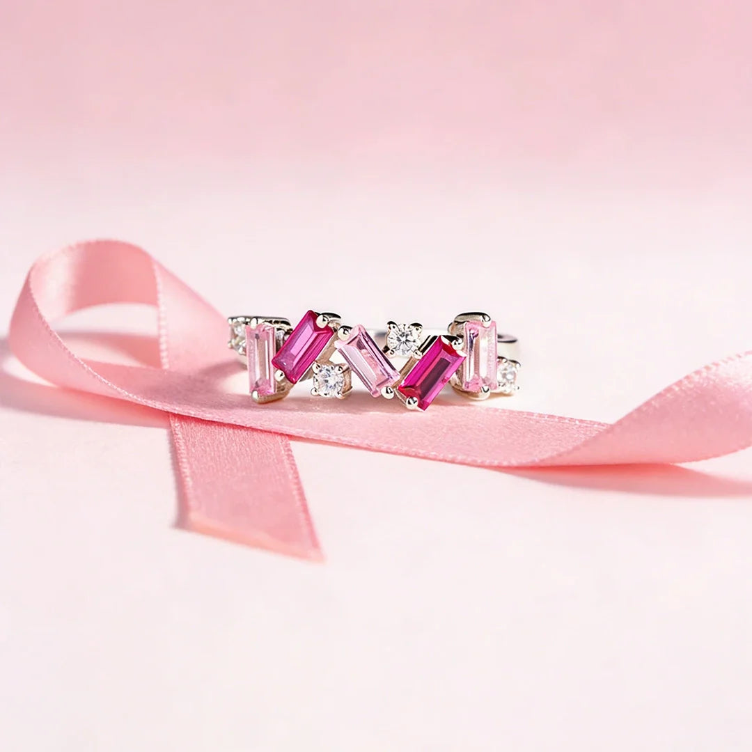 For Self | Jeg er nok – Pink diamant-ring (1+1 GRATIS)
