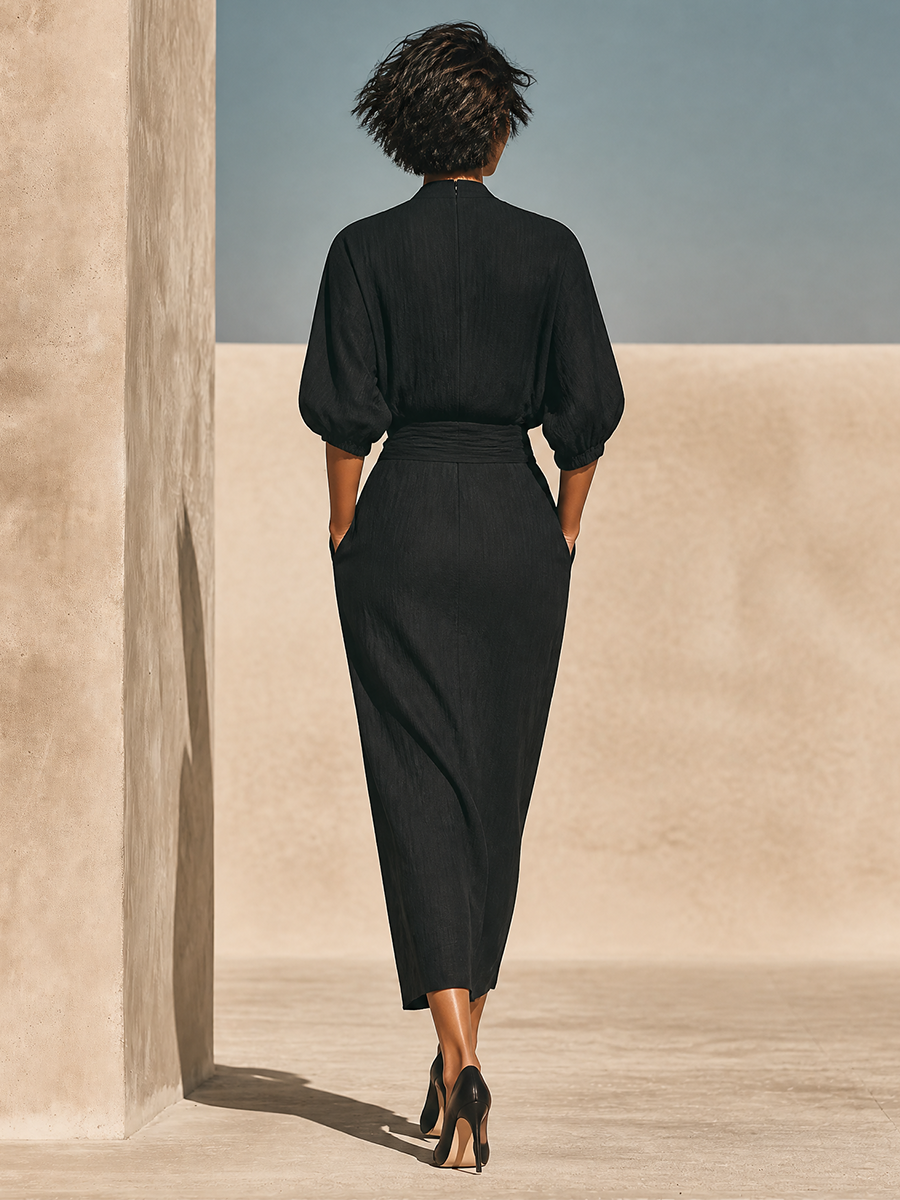 Camilla | Stilrent linnedlook top- og nederdelssæt