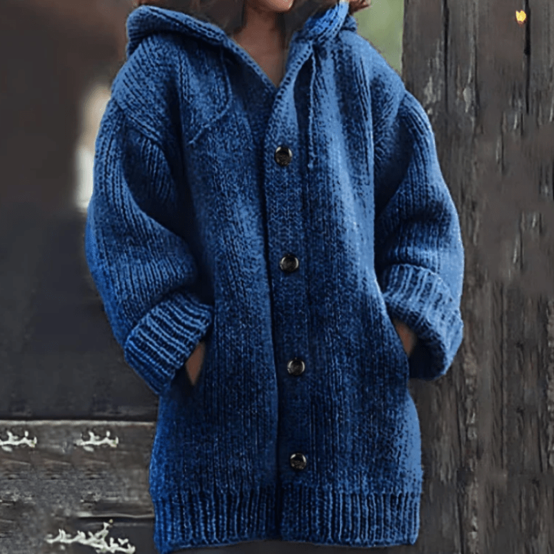 Elizabeth | Blød varm cardigan med ribkanter