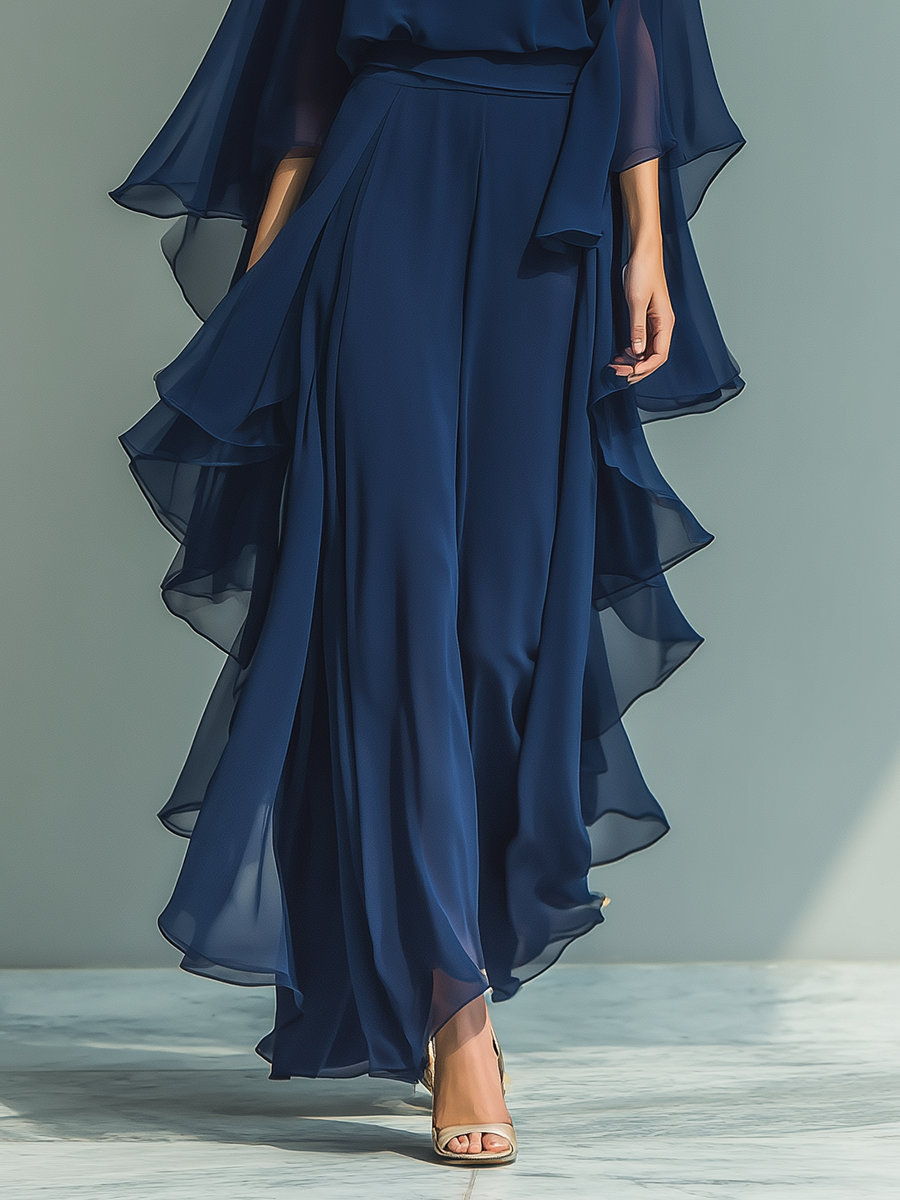 Selma | chiffon top- og buksesæt