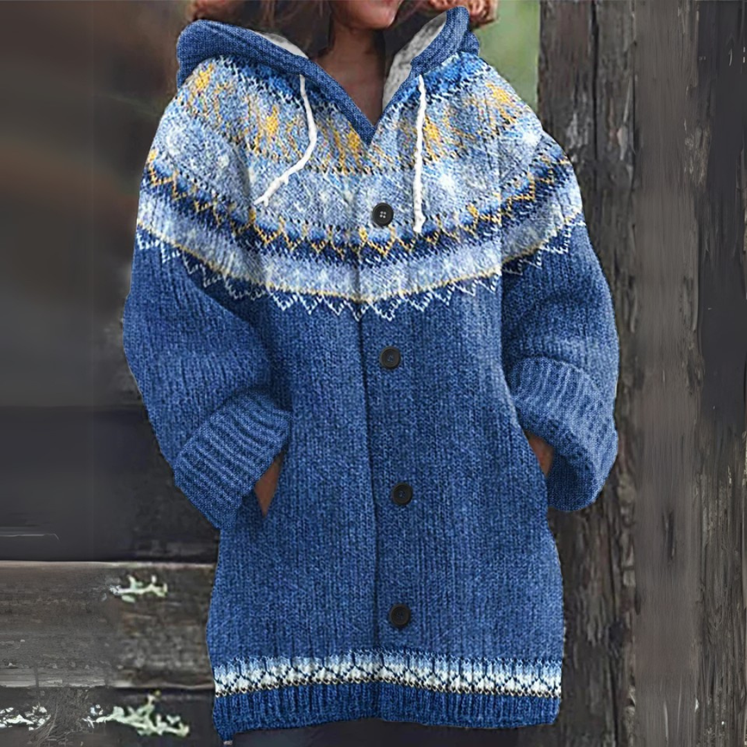 Anna | Blød varm cardigan med ribkanter