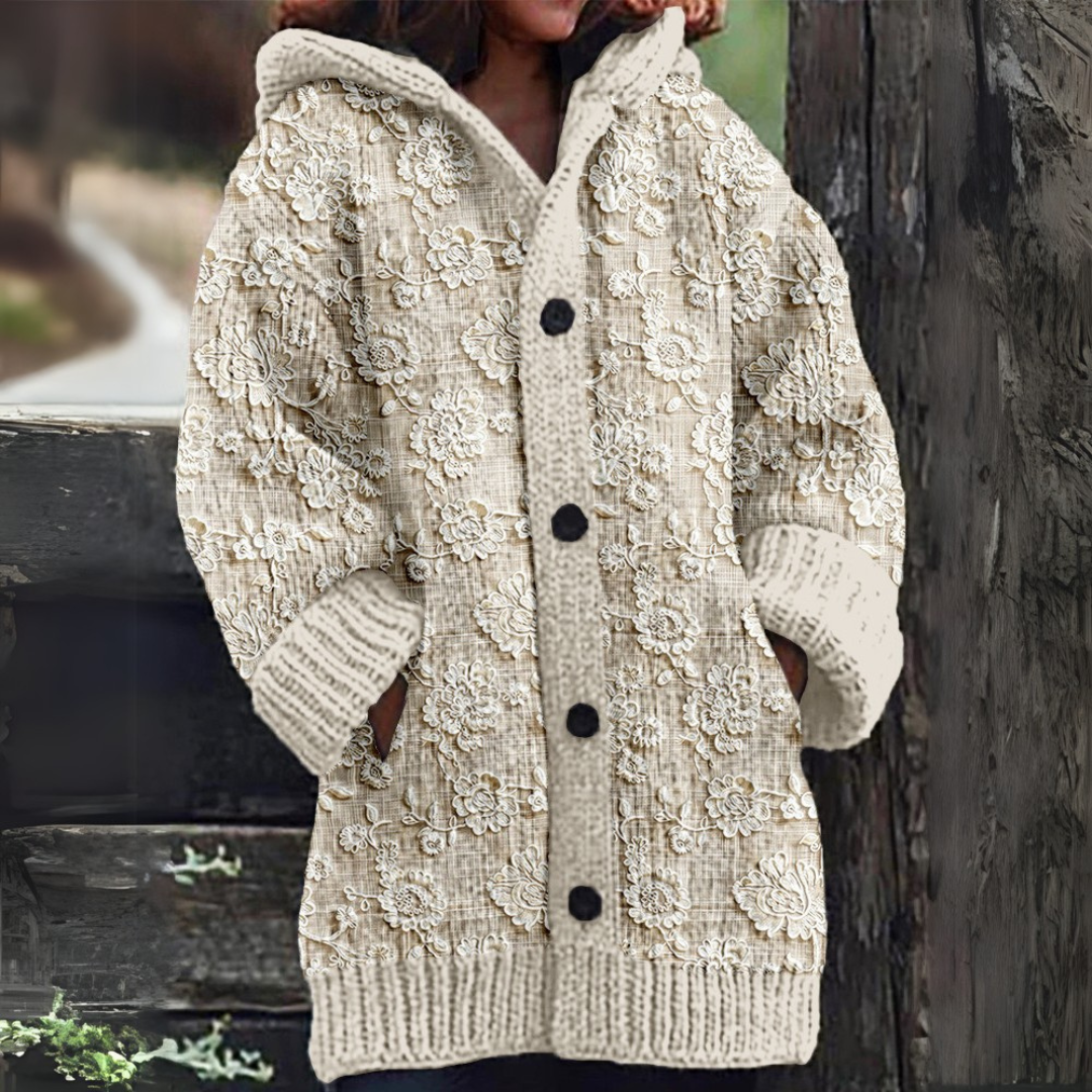 Neve | Blød varm cardigan med ribkanter