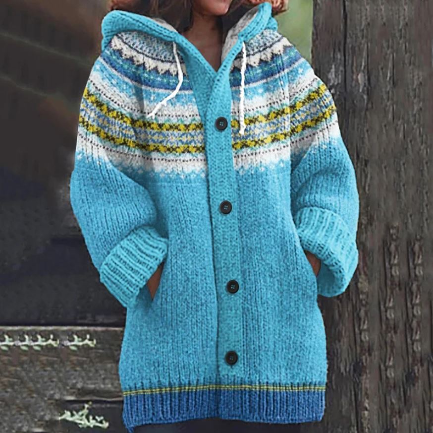 Cloudy | Blød varm cardigan med ribkanter