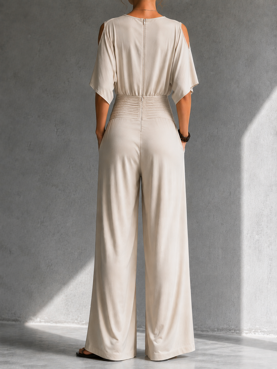Gerika – Elegant jumpsuit med slå-om-front
