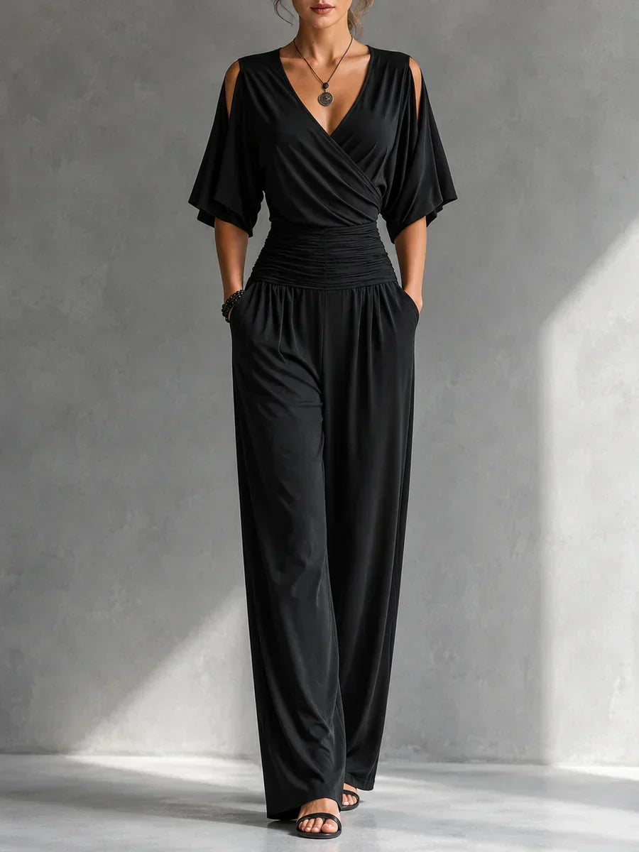 Gerika – Elegant jumpsuit med slå-om-front