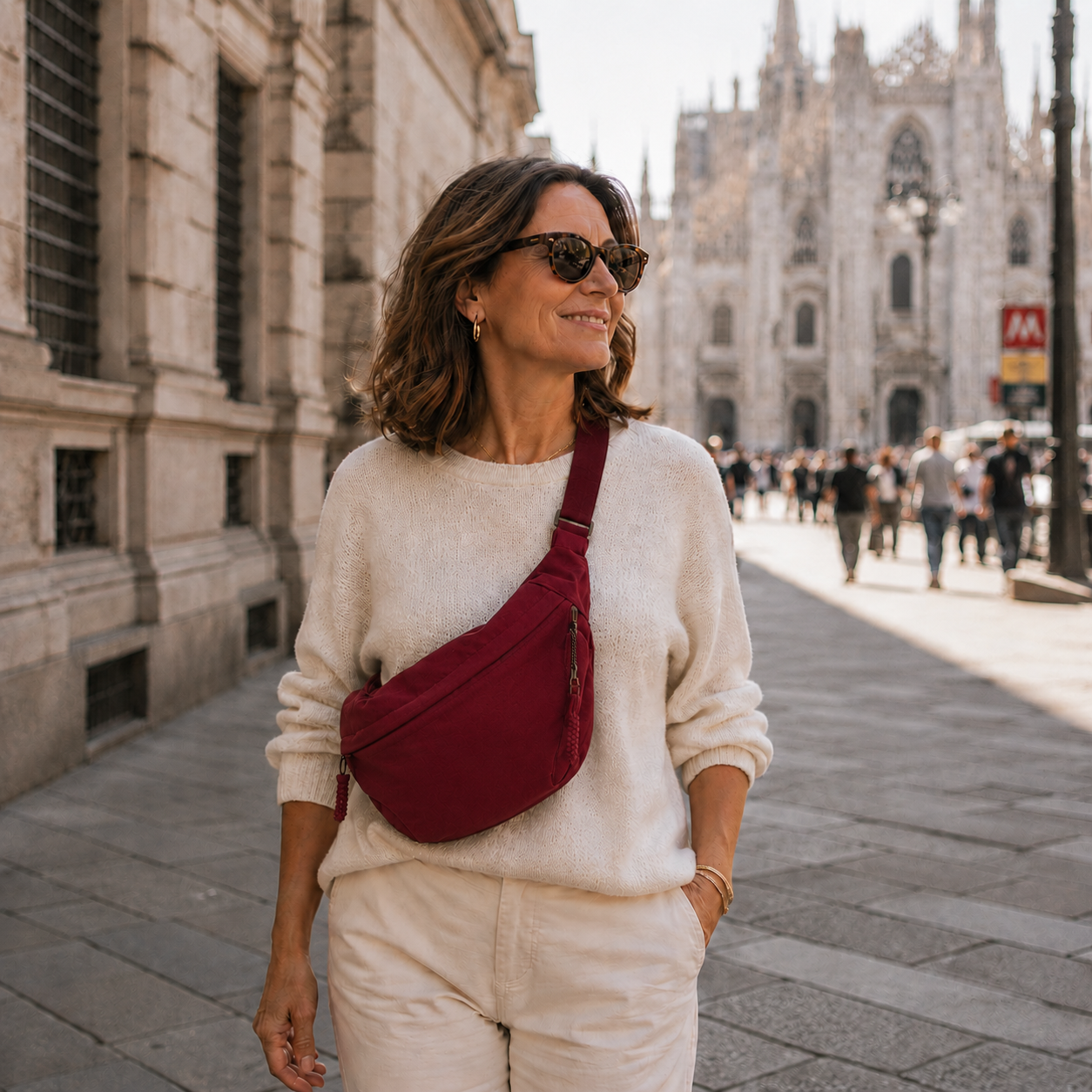 Rosa | Skuldertaske i bordeaux