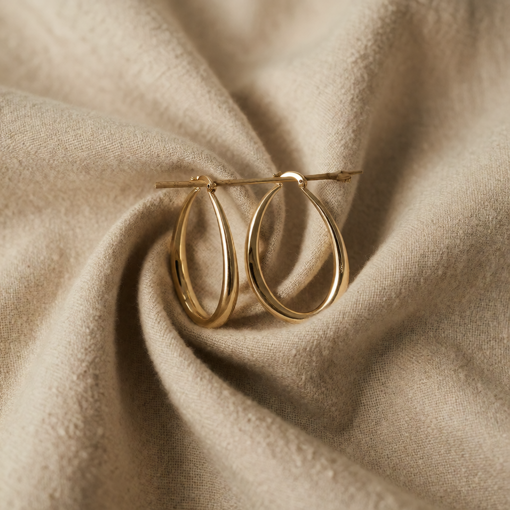 Elegante guldringeøreringe