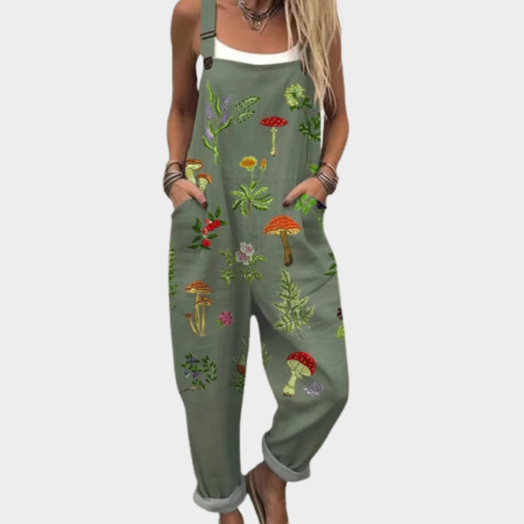 Behagelige dungarees med print