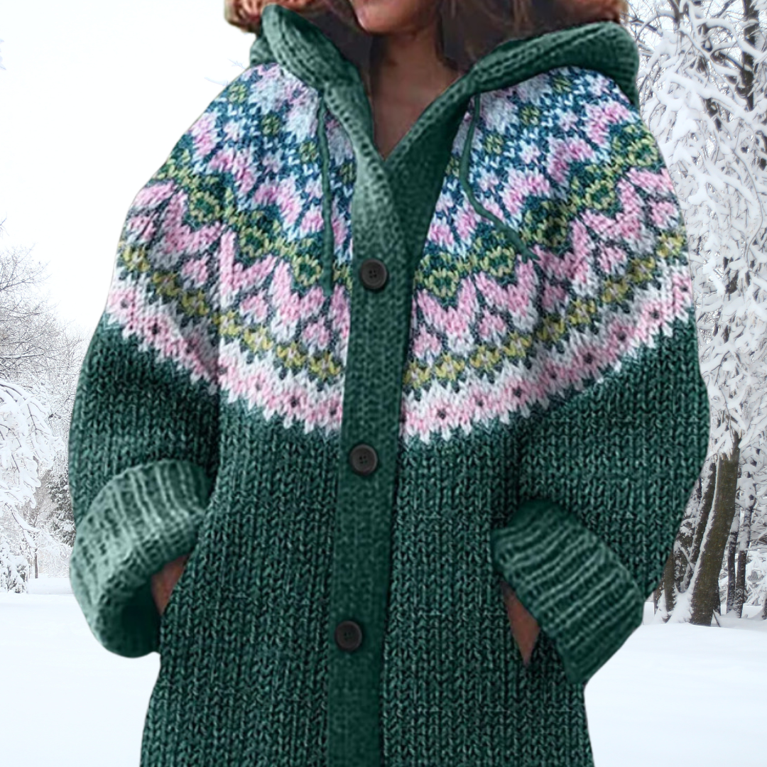 Jessica | Blød varm cardigan med ribkanter