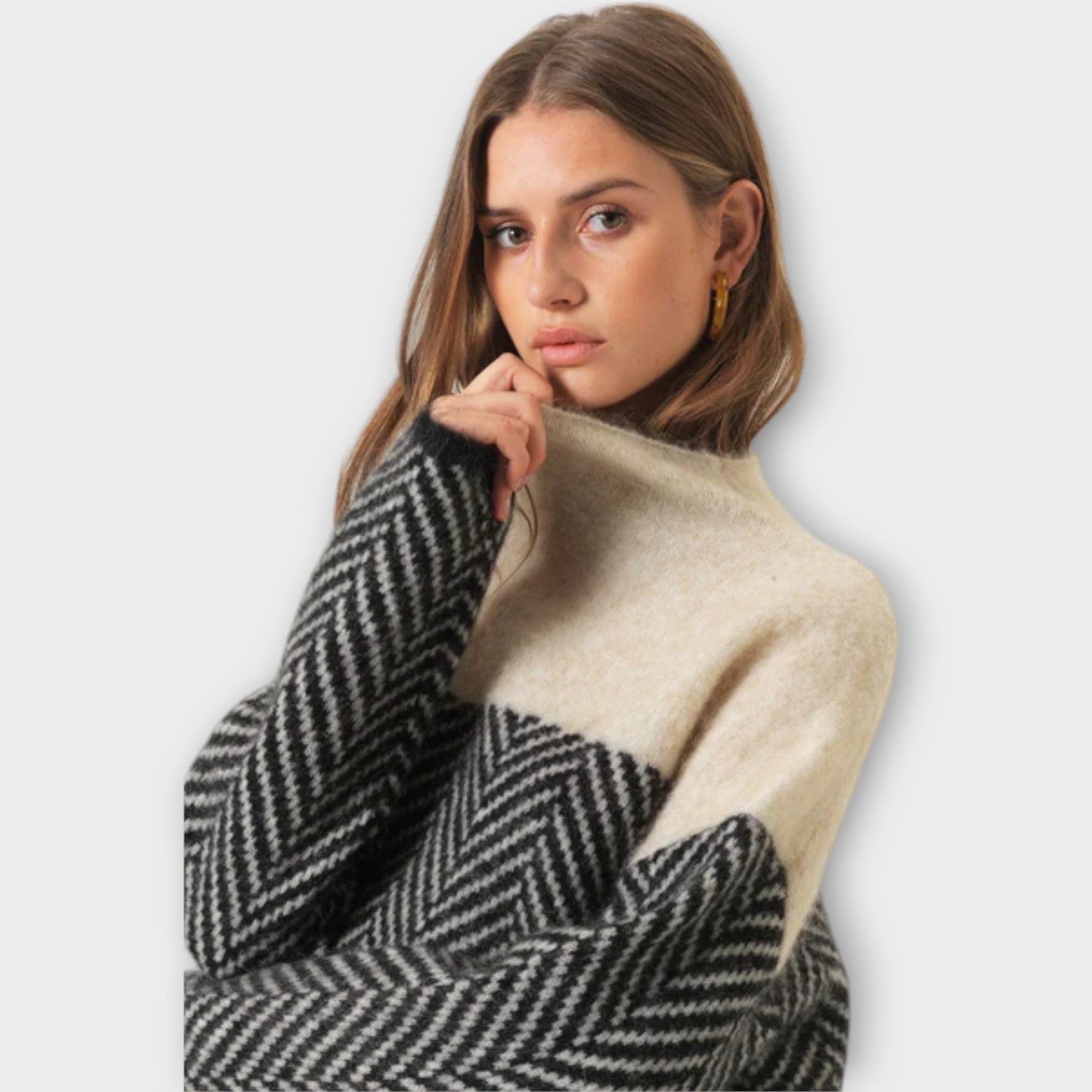 Roberta™ - Blød rullekravesweater