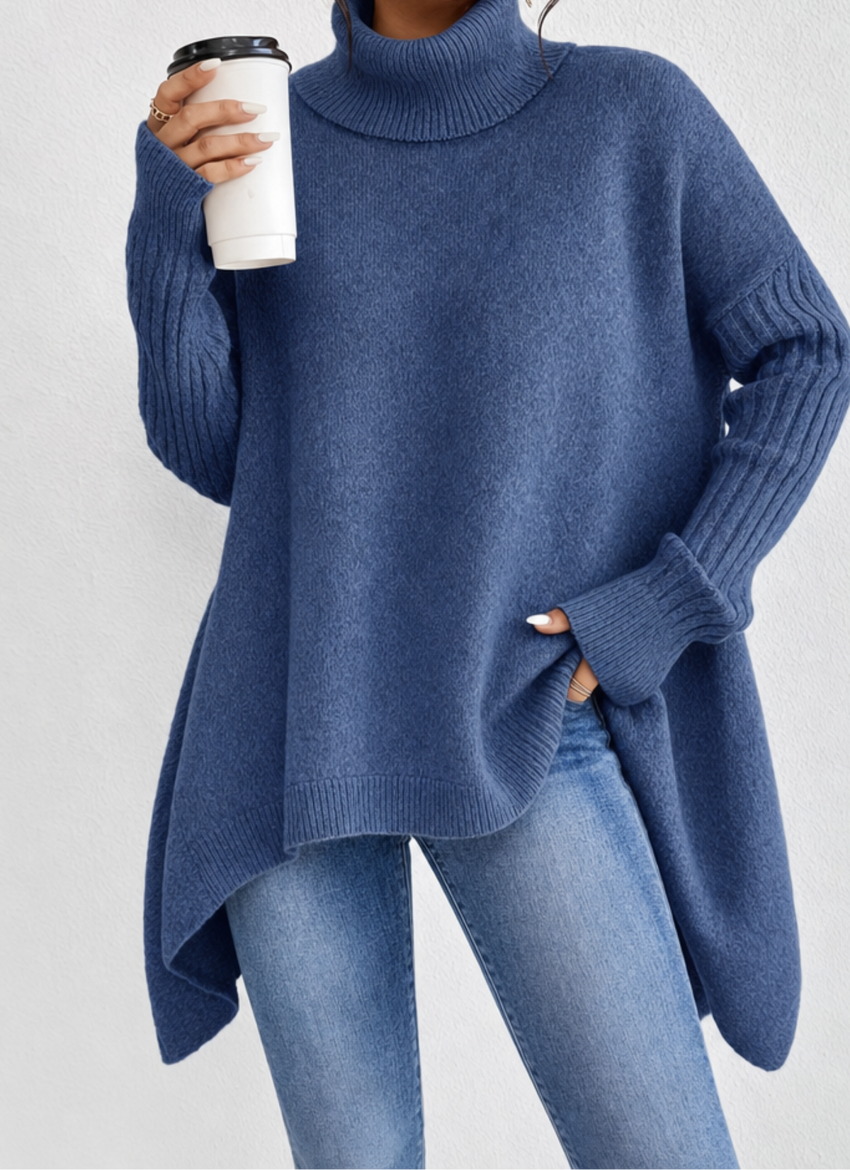 Nora | Oversized rollkrave-striktrøje