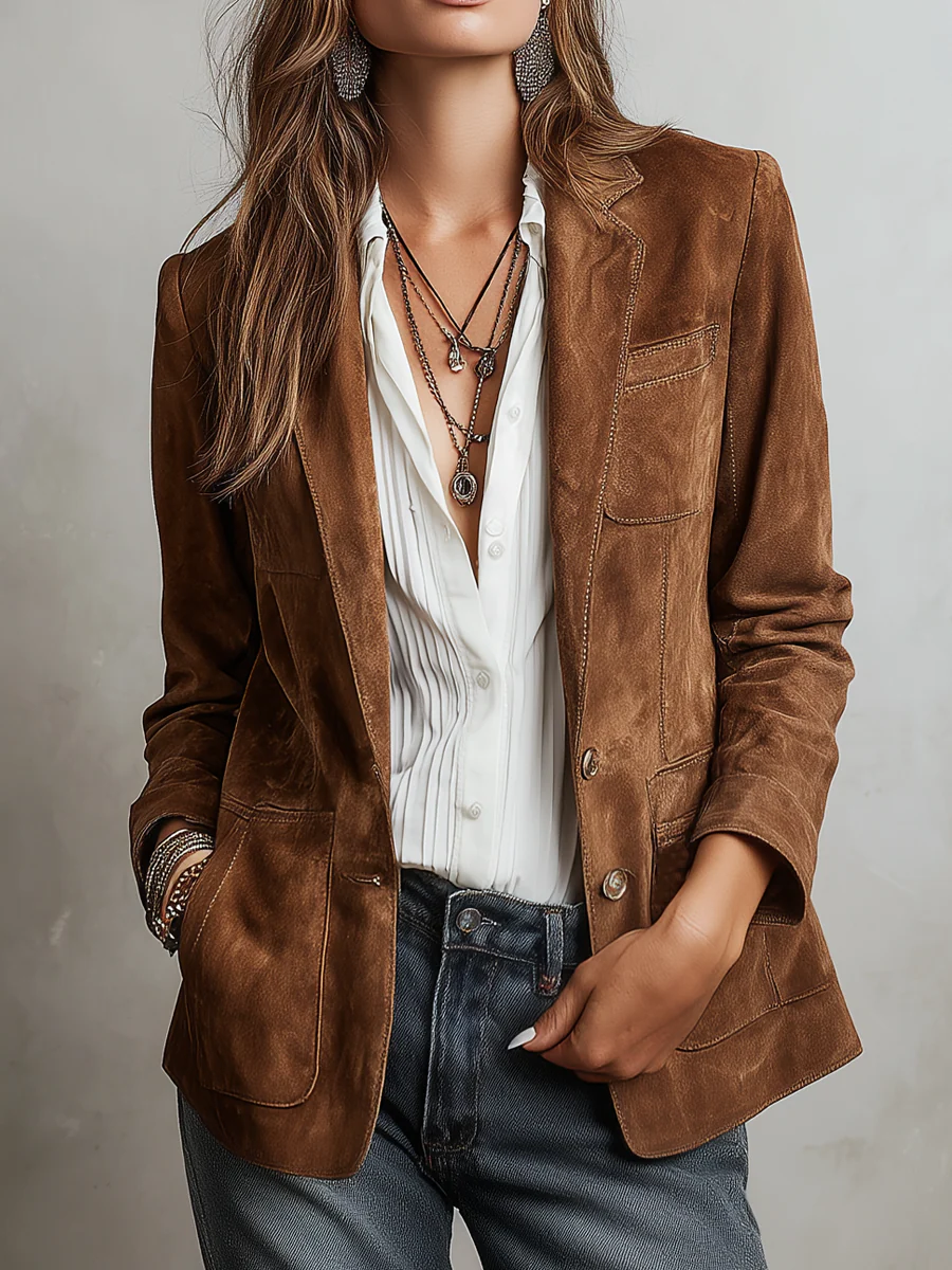 Freja | Brun vintage-blazer