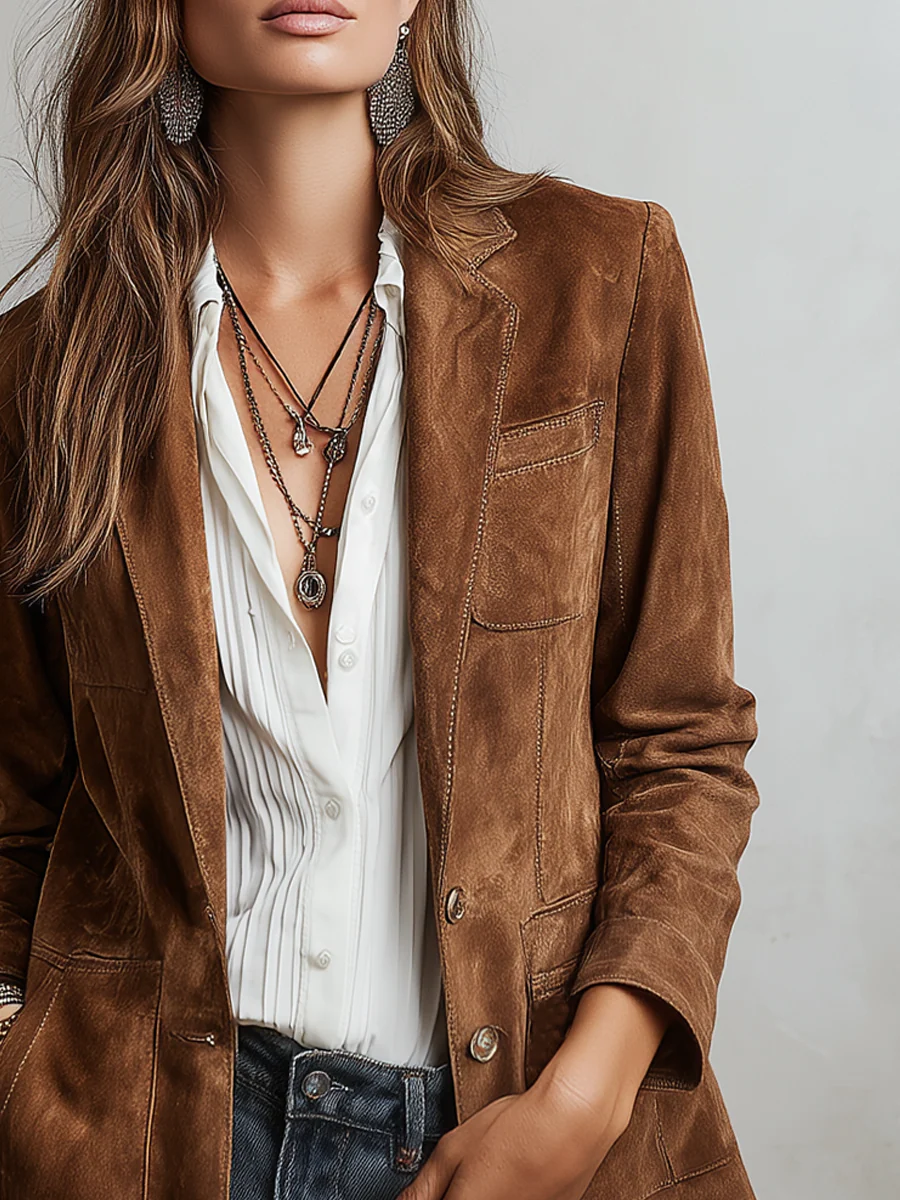 Freja | Brun vintage-blazer