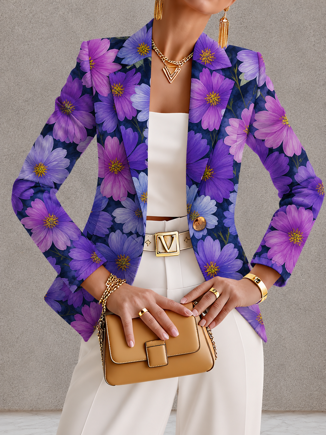 Saga | Blazer med blomsterprint