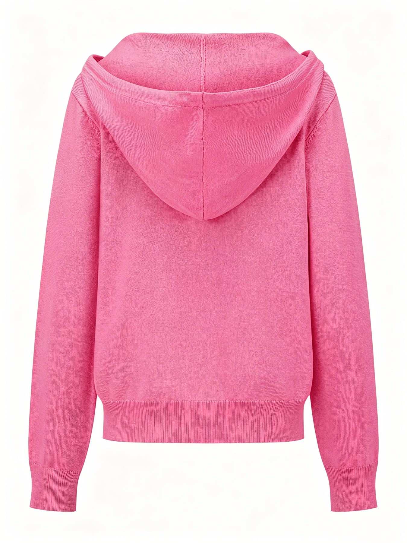Ida | Rosa cardigan med hætte og knapper