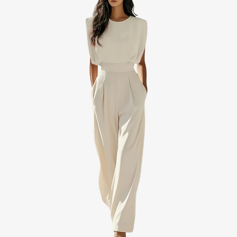 Ariadna | Jumpsuit med bælte og krave