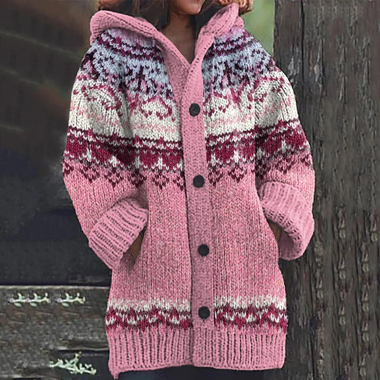 Aya | Blød varm cardigan med ribkanter