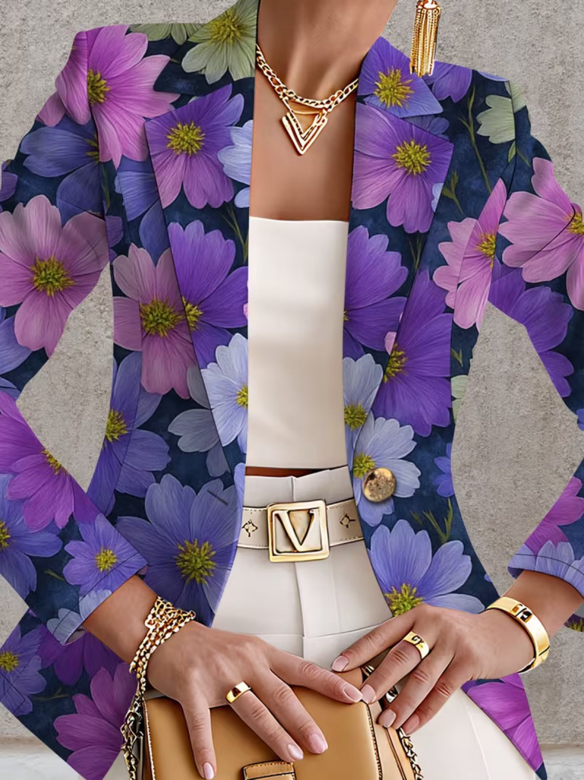 Saga | Blazer med blomsterprint