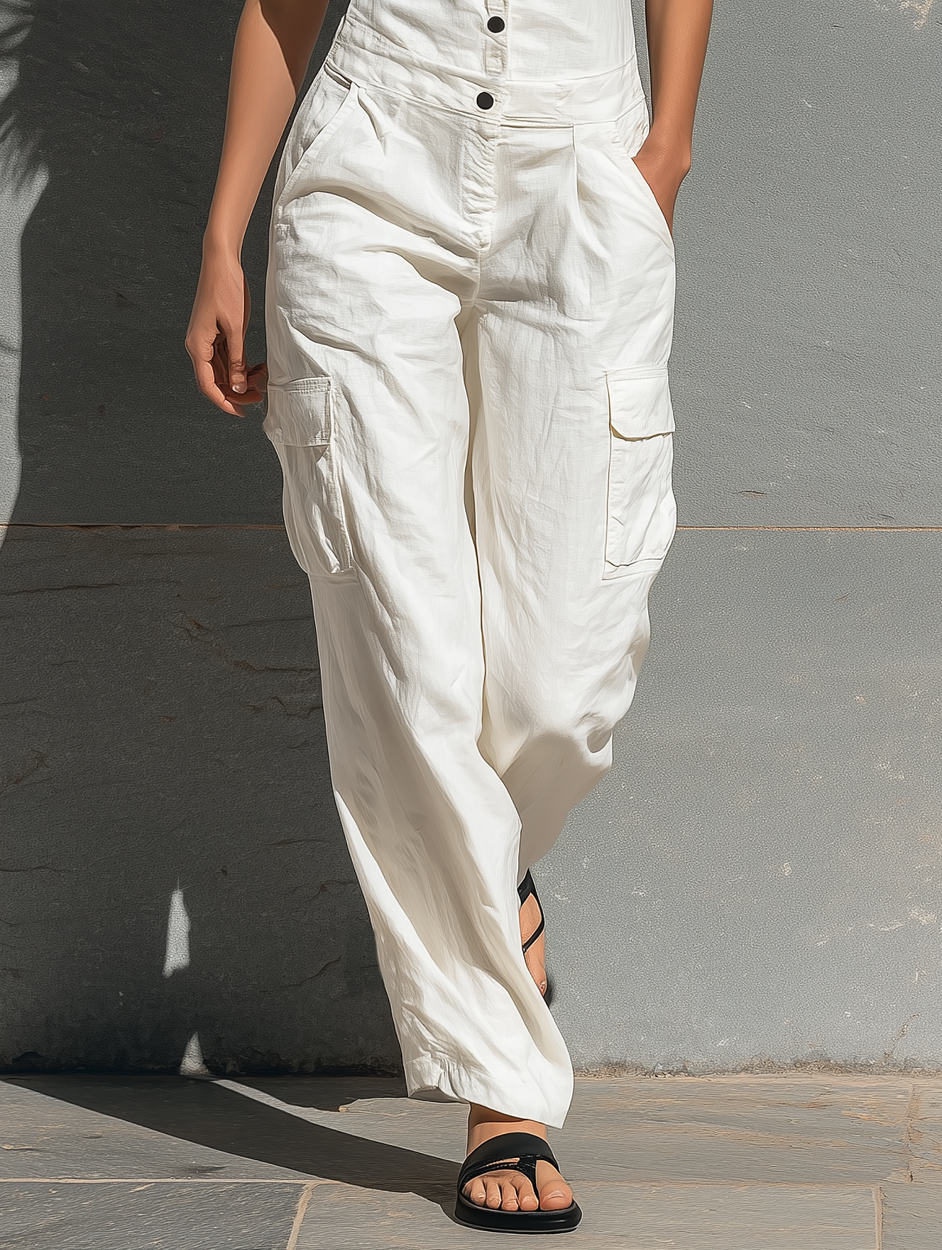 Ester | Ærmeløs jumpsuit med knaplukning