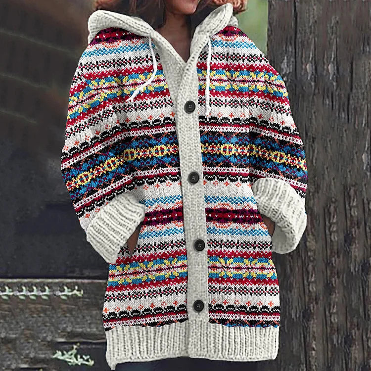 Neve | Blød varm cardigan med ribkanter