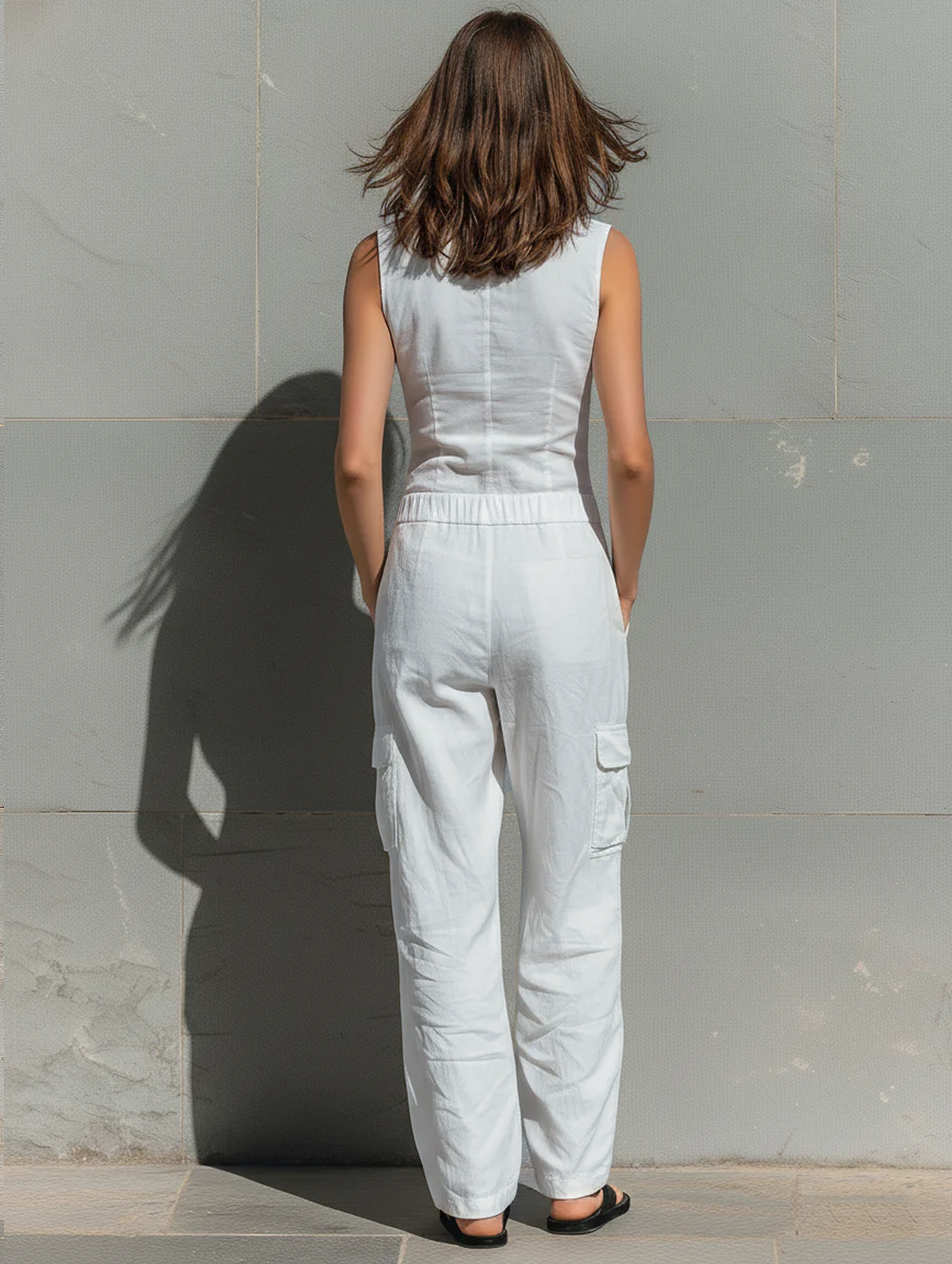 Ester | Ærmeløs jumpsuit med knaplukning